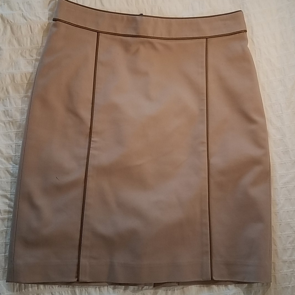Leather Trimmed Club Monaco Skirt